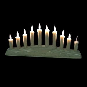 Vtg 10 LiteBulbs‎ Candolier Electric Plastic Drip Yuletide Christmas candle lite